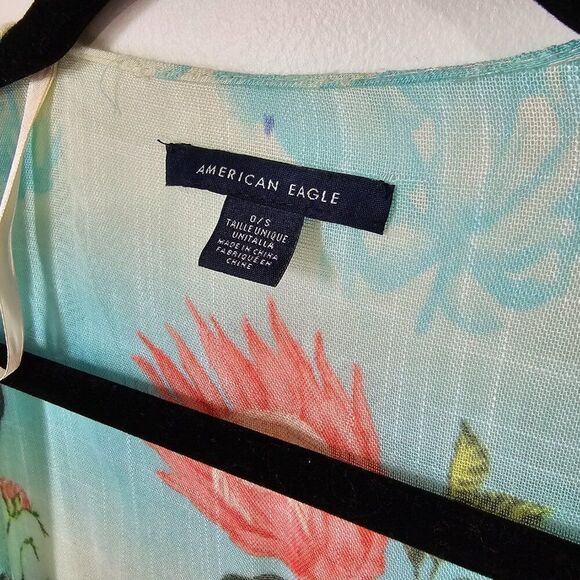 EUC AMERICAN EAGLE OUTFITTERS FLORAL COVER UP BEACH / SWIM ONE SIZE - Picture 12 of 14